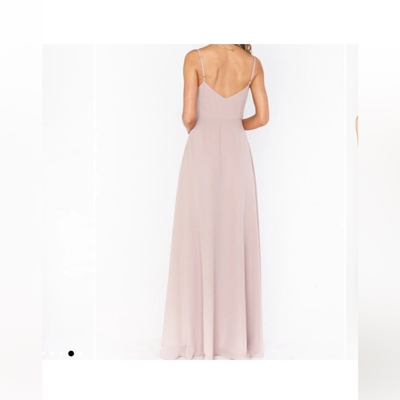 NWT SHOW ME YOUR MUMU -faith maxi dress beige chiffon - Picture 2 of 3